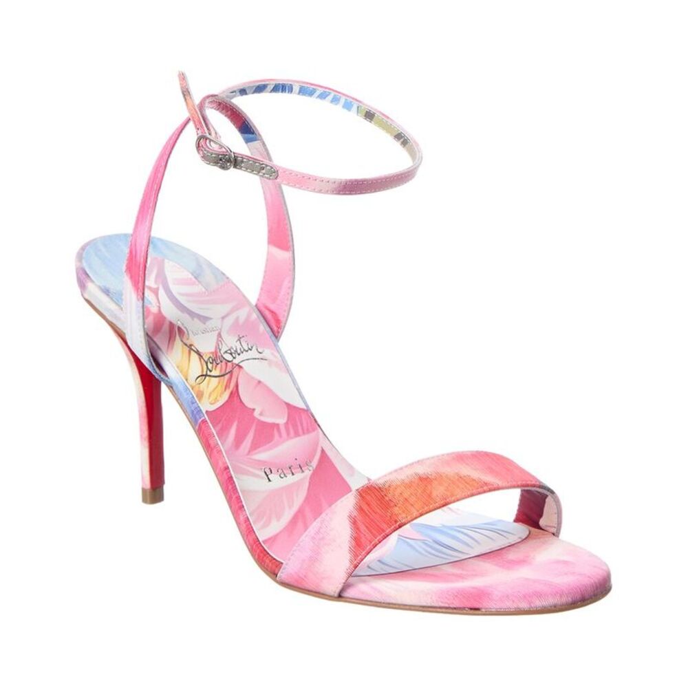 Christian Louboutin Miss Z 80 Canvas Sandal, Pink